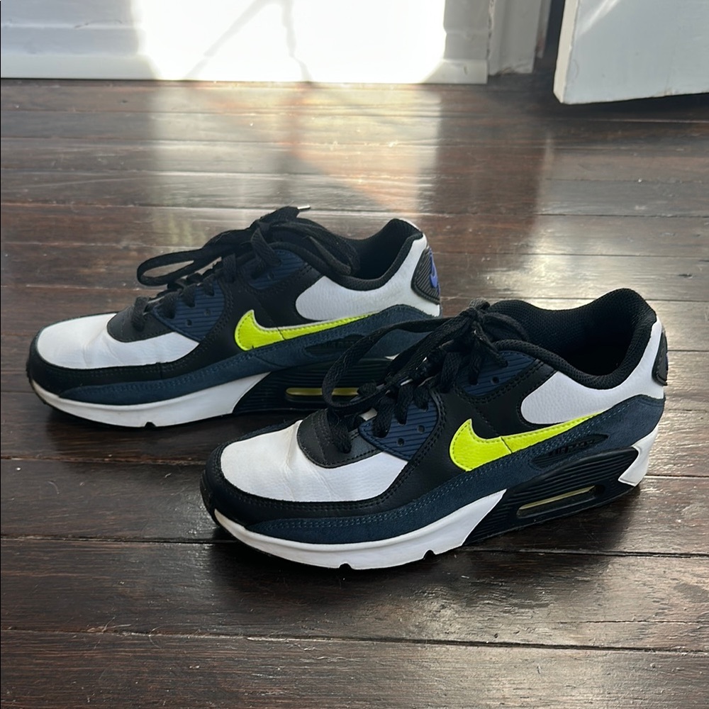 Nike Air Max Sneakers Black and White with Neon Accents